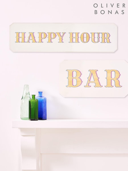 Oliver Bonas Clear Happy Hour Mirror Wall Art (AT7980) | £60