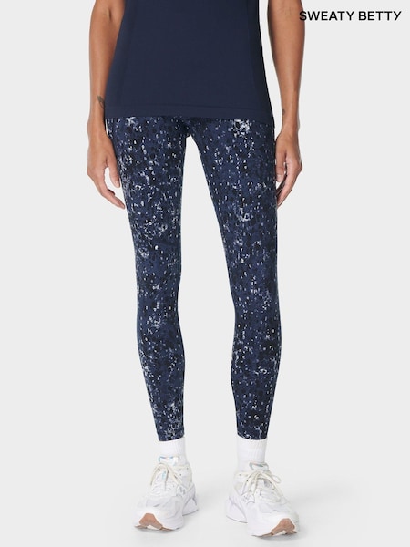 Sweaty Betty Blue Full Length Power Workout Leggings (AT8191) | £88