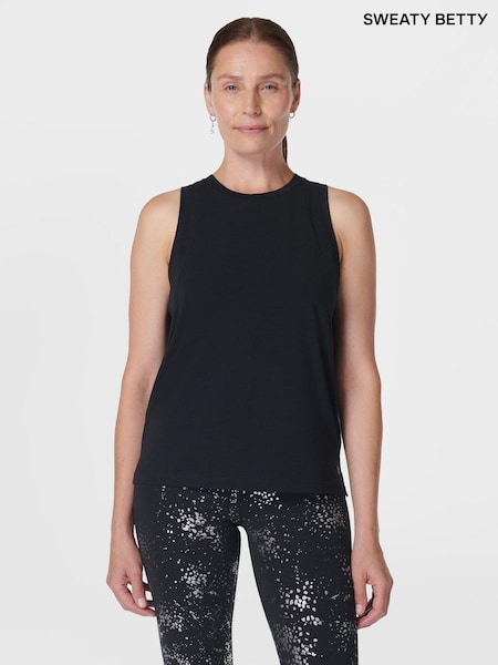 Sweaty Betty Black Soft Flow Studio Tank (AT8235) | £45