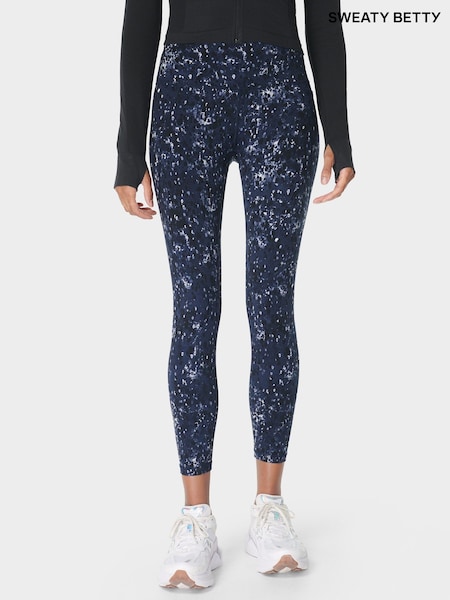 Sweaty Betty Blue 7/8 Length Power Workout Leggings (AT8248) | £88
