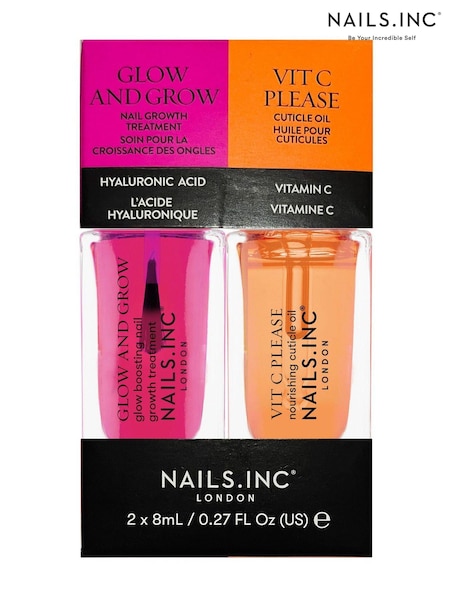 NAILS INC Glow And Grow X Vit C Please Mini Nail Treatment Duo (AT8538) | £10