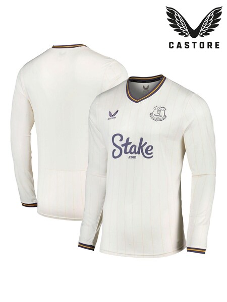 Castore White Long Sleeve Everton Third Replica Shirt 2024-25 (AT8714) | £80
