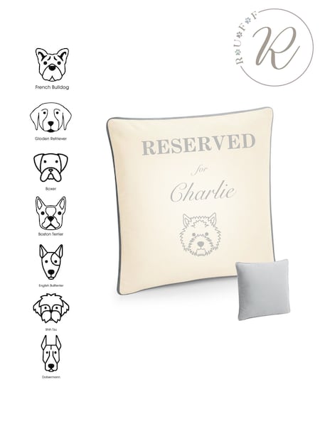 My Dog And Me 100% Cotton Cushion by RUFF (AT8762) | £35