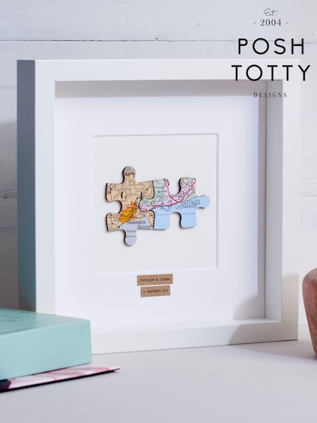 Personalised Jigsaw Puzzle Map Picture by Posh Totty Designs (AT8946) | £63