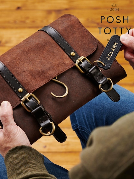 Personalised Satchel Style Hanging Wash Bag by Posh Totty Designs (AT8949) | £59