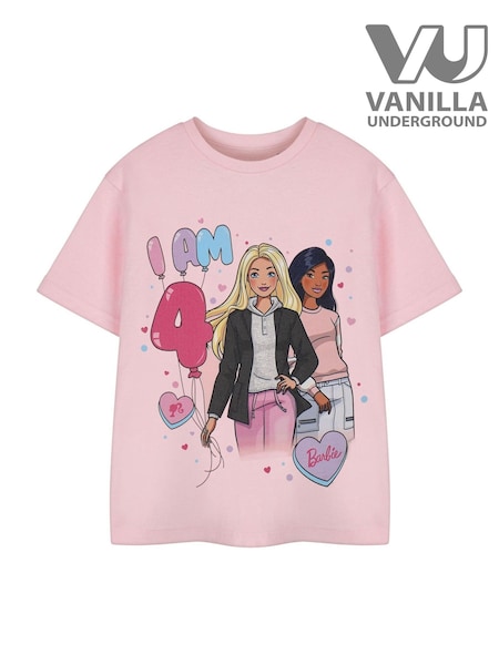 Vanilla Underground Pink Girls Barbie Birthday Age 100% Cotton T-Shirt (AT9011) | £14