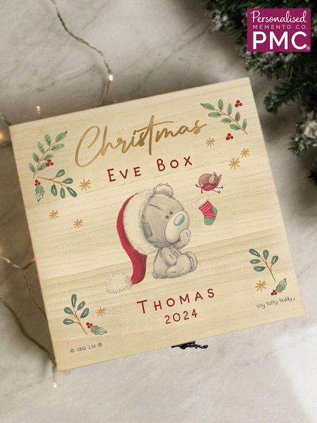 Personalise Christmas Tiny Tatty Teddy Box by PMC (AT9023) | £26