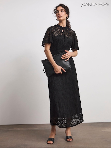 Joanna Hope Lace Angel Sleeve Midi Dress With Keyhole Detail (AT9046) | £75