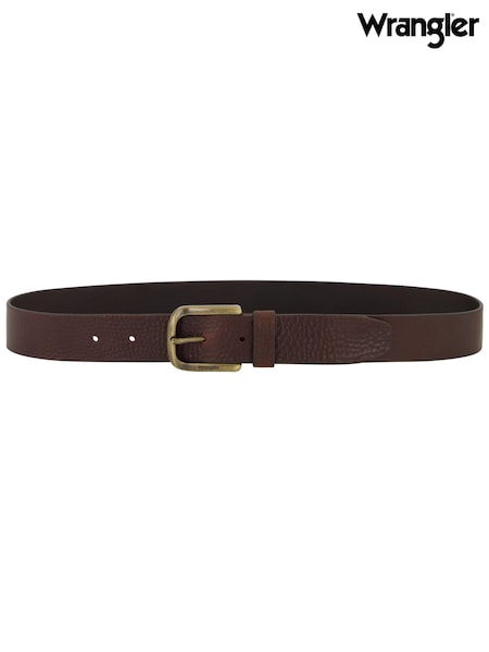 Wrangler Brown Metal Loop Belt (AT9070) | £25