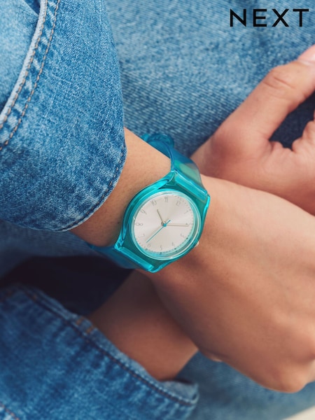Blue Jelly Strap Watch (AT9134) | £22