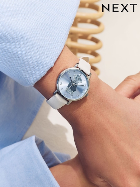 White Charlie The Cockapoo Dial Detail Watch (AT9137) | £26