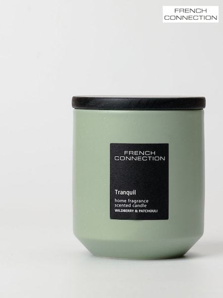 French Connection Green Stone Range Wildberry Patchouli Candle 224G (AT9187) | £20