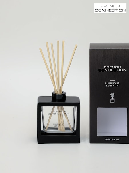 French Connection Black Wooden Surround Luminous Serenity Reed Diffuser 100ML (AT9191) | £20