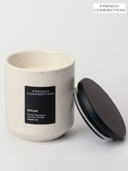 French Connection White Stone Range Iris Blossom Candle 224G (AT9194) | £20