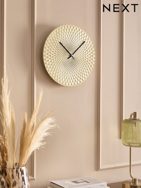 Gold Geo Wall Clock (AT9254) | £32