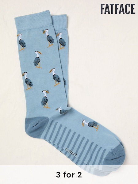 FatFace Blue Heron Socks (AT9392) | £7.50