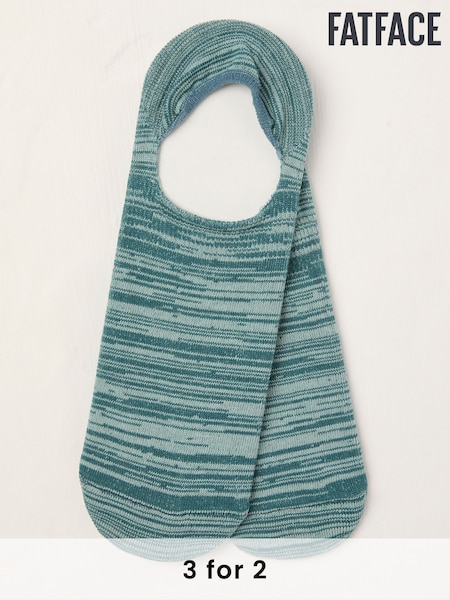 FatFace Teal Blue Footsie Socks (AT9397) | £5