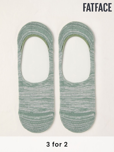 FatFace Green Footsie Socks (AT9399) | £5