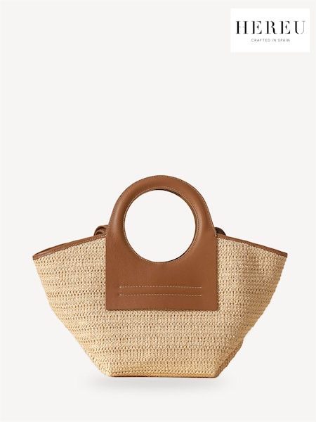 Hereu Studio Natural Cala S Raffia Bag (AT9416) | £490