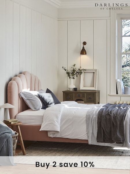 Darlings Of Chelsea Petal Pink Snowdon Upholstered Bed (AT9449) | £2,549 - £3,601