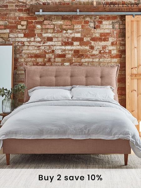 Darlings Of Chelsea Petal Pink Lyndhurst Buttoned Upholstered Bed (AT9453) | £2,423 - £3,438