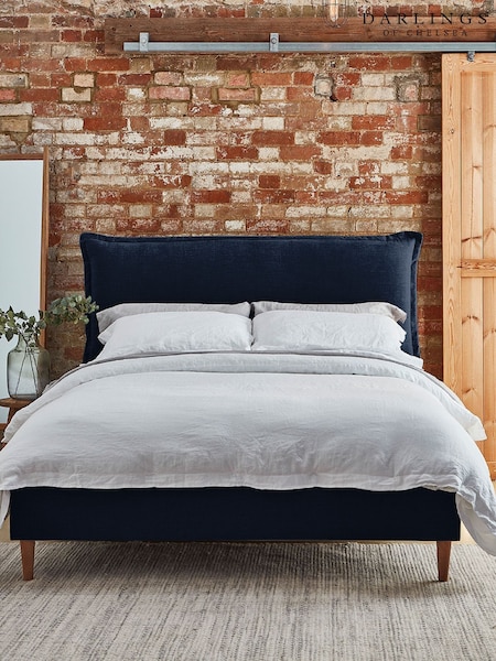 Darlings Of Chelsea French Navy Blue Lyndhurst Upholstered Bed (AT9463) | £2,107 - £2,990