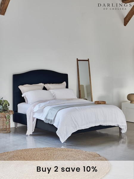 Darlings Of Chelsea French Navy Blue Avebury Upholstered Bed (AT9480) | £1,909 - £2,655