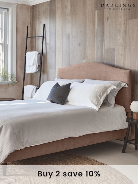 Darlings Of Chelsea Petal Pink Avebury Low Upholstered Bed (AT9481) | £2,385 - £3,318