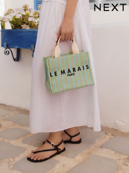 Blue Canvas Hand Held Bag (AT9511) | £28