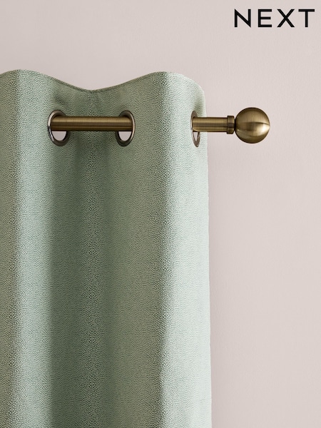 Duck Egg Blue Spot Jacquard Eyelet Lined Curtains (AT9541) | £90 - £190