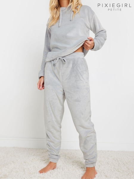 PixieGirl Petite Grey Lounge Fleece Cuffed Joggers (AT9892) | £27