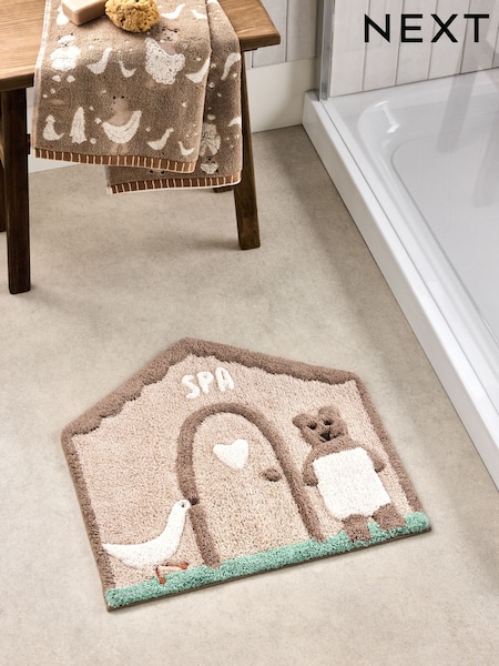 Natural 100% Cotton Bertie Woodland Shower Spa (AT9985) | £14