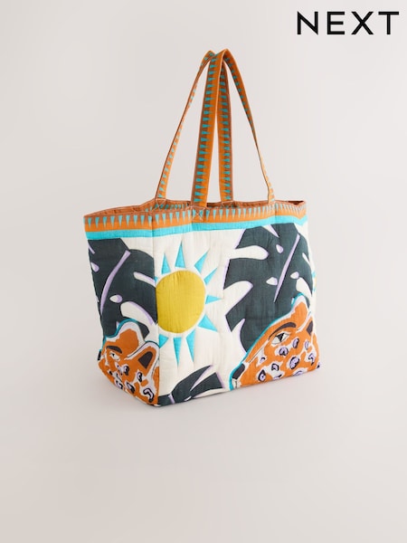 Multi 100% Cotton Printed Shoulder Bag (AU0096) | £40