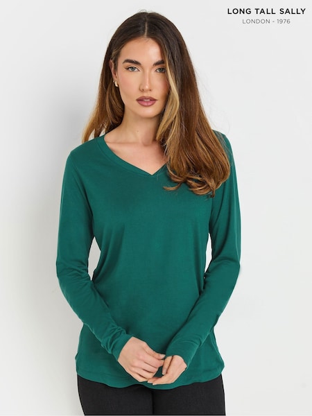 Long Tall Sally Green Premium Long Sleeve T-Shirt (AU0280) | £21
