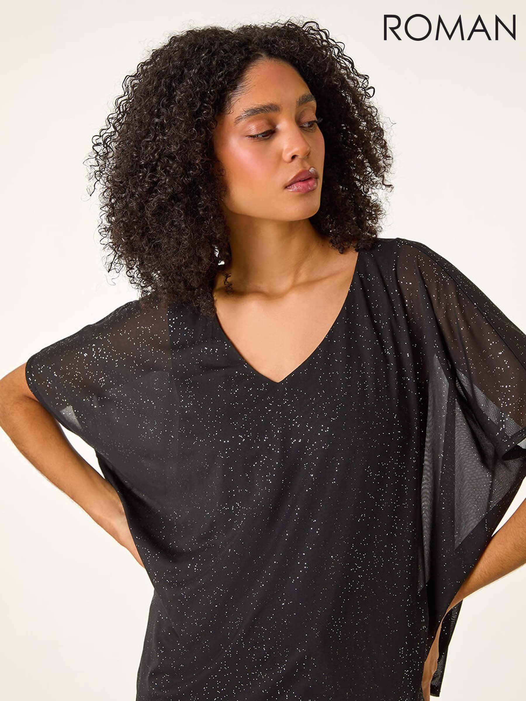 black sparkly tops uk
