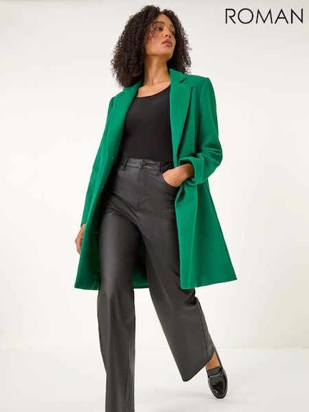 Roman Green Tailored Single Breasted Coat (AU0852) | £75
