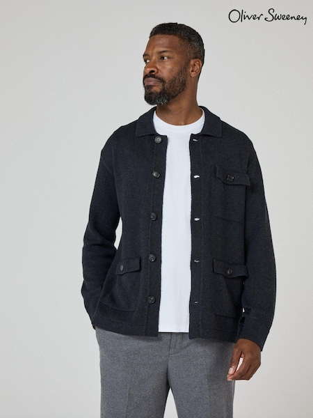 Oliver Sweeney Grey Cotton/Wool Knitted Shacket (AU1171) | £199