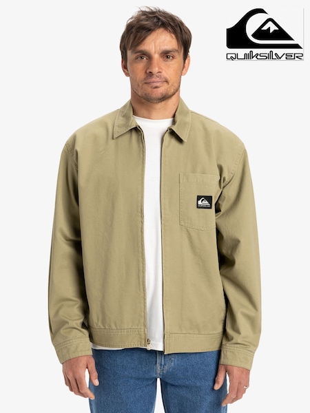 Quiksilver Green DNA Surf Logo Harrington 100% Cotton Jacket (AU1650) | £90