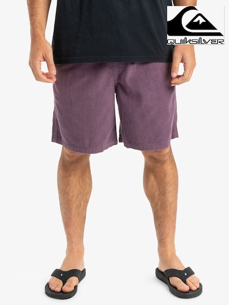 Quiksilver Purple Taxer Corduroy 100% Cotton Shorts (AU1656) | £50