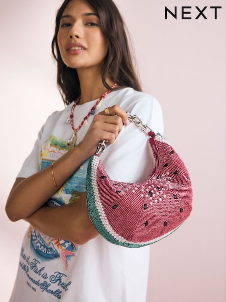 Red Sequin Fruit Shoulder Bag (AU1733) | £55