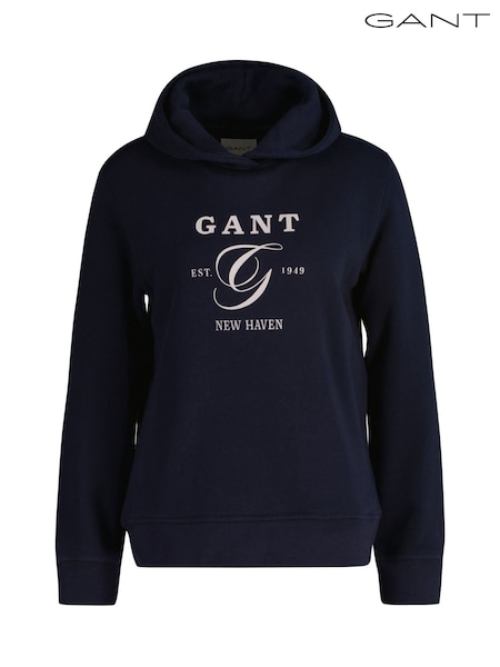 GANT Navy Regular-Fit Graphic Hoodie (AU1797) | £90