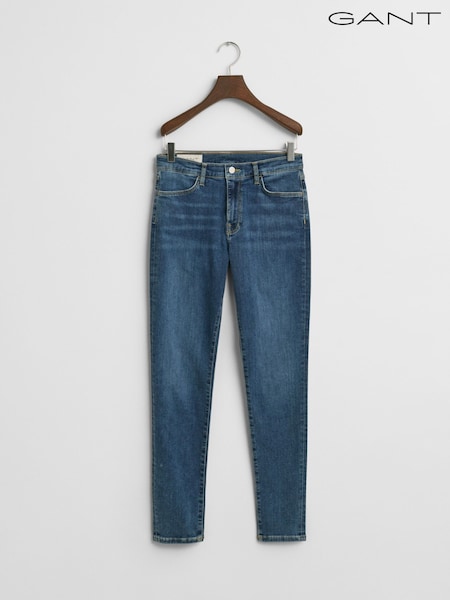 GANT Blue Denim Slim-Fit Stretch Denim Jeans (AU1810) | £100