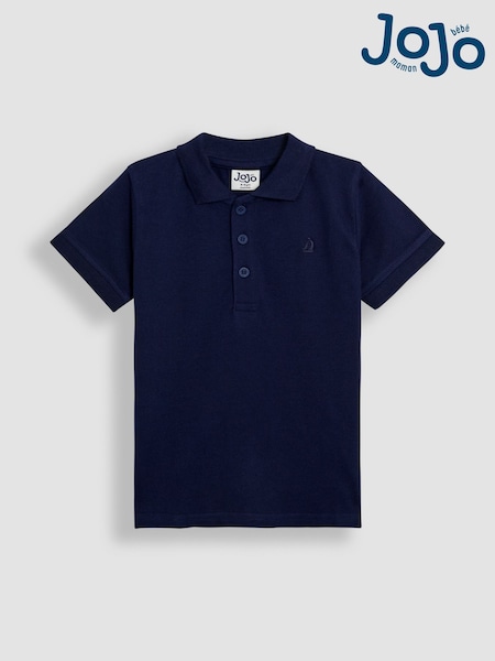 JoJo Maman Bébé Navy Classic Polo Shirt (AU2278) | £13 - £16