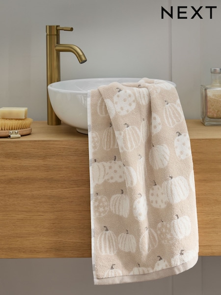 Natural Autumn Pumpkin 100% Cotton Towel (AU2312) | £8