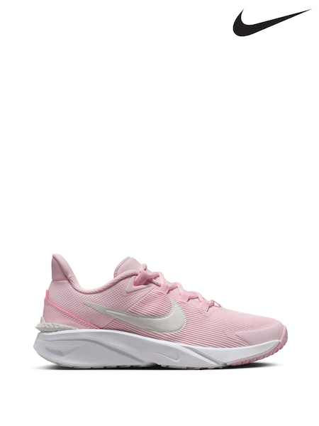 Nike Pink Foam/White Youth Star Runner 4 Trainers (AU2333) | £43