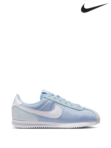 Nike Light Blue White Youth Cortez Trainers (AU2351) | £0