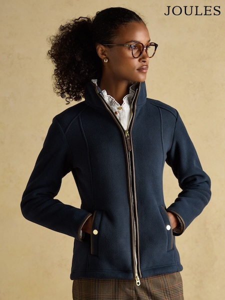 Heritage Navy Zip Through Fleece (AU2370) | £85