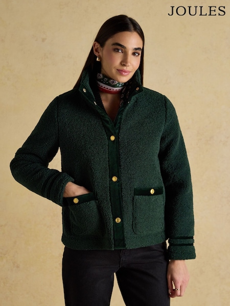 Joules Fleur Emerald Green Fleece Jacket (AU2373) | £79
