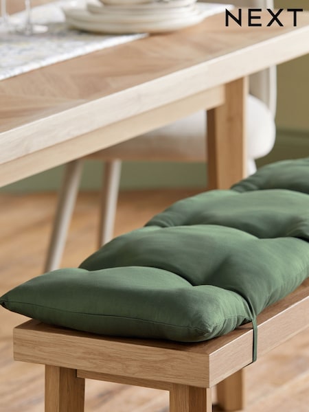 Green Thyme Cotton Bench Cushion (AU2439) | £36