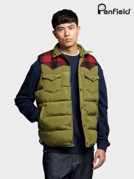 Penfield Green Mens Rockford Primaloft Body Warmer Gilet (AU2458) | £150